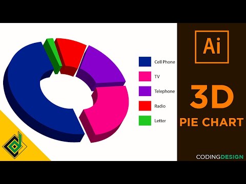 3D Pie Chart In Adobe Illustrator CC