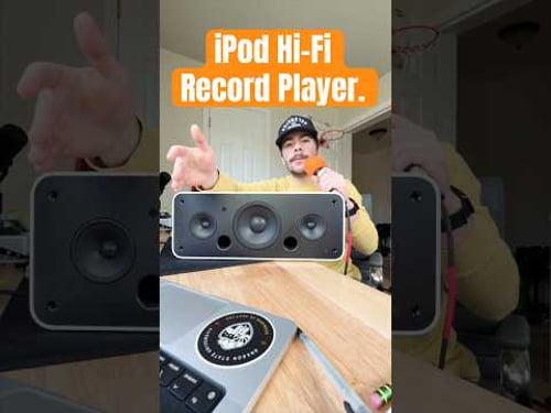 Using my iPod Hi-Fi speaker as my main vinyl listening setup! #apple #ipod #ipodhifi #vinylrecords