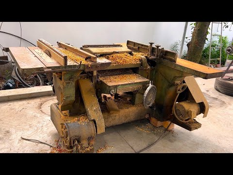 Restoration Giant Combined Wood Machine from Mr Truong Workshop - Restore Nishino 3in1 1500A of 70s