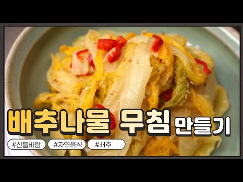 자연음식 산들바람의 배추나물 무침