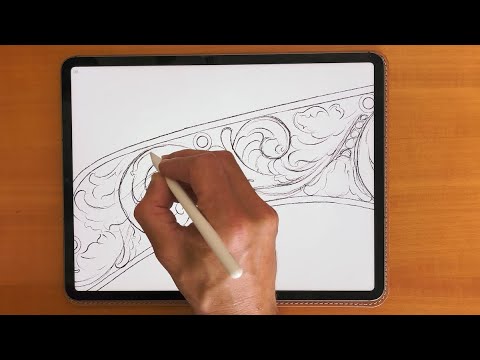 Drawing by hand in ProCreate.