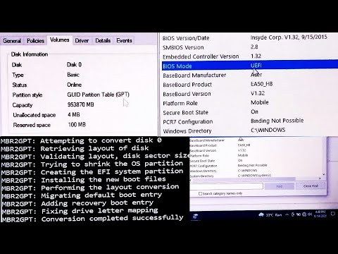 How to Securely Convert Legacy BIOS System to UEFI Firmware, Enable Secure Boot Windows 11