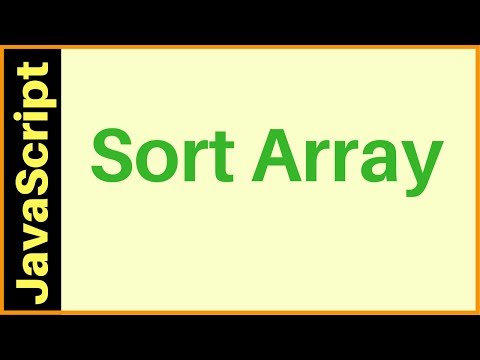 Javascript - How to Sort Arrays of Numbers and Strings in JavaScript