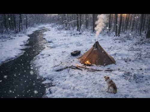 Winter silence between the rivers | Camping in the cold with a dog