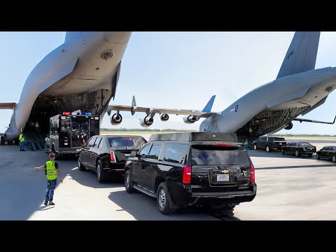 The Insane Logistics of Transporting US President Trump's Armored Convoy