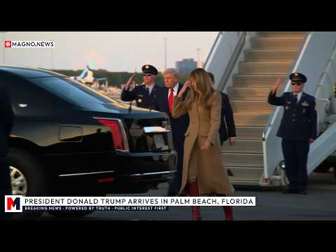 ๐บ๐ธ President Donald Trump & First Lady Melania Depart for Mar-a-Lago after Fort Bragg Event