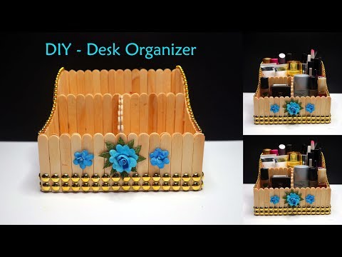 Ide Kreatif Wadah serbaguna dari Stik Es Krim ! Rak make up