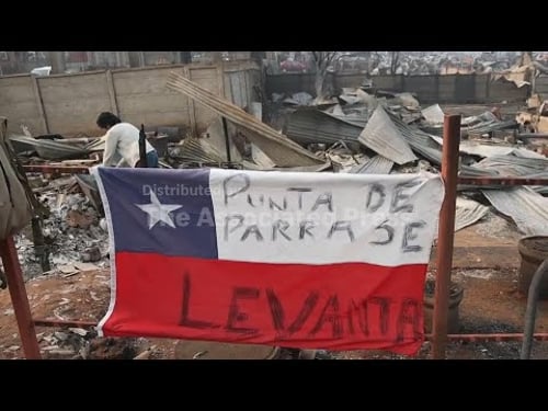 Chilean wildfire survivors sift through debris as they begin the process of rebuilding