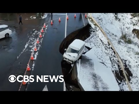 Japan surveys damage from powerful earthquake