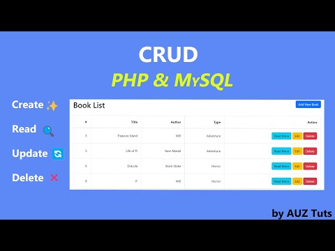 PHP CRUD Operations with MySQL Database | Create ✨, Read 🔍, Update 🔄, Delete ❌