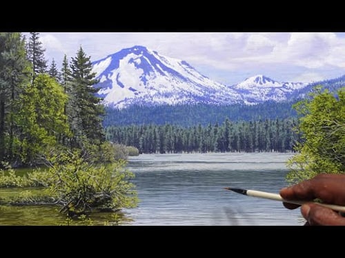 How To Painting a Realistic Lake With Oil Paint.