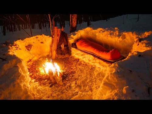 Solo Survival in a Snow Shelter - 48 Hours in Extreme Winter Conditions