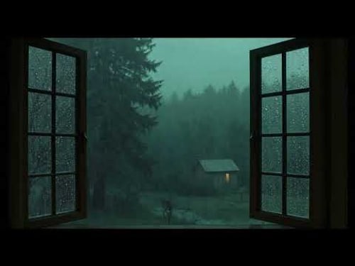 Rain Sound On Window With Thunder 🌙 Heavy Rain For Focus & Study