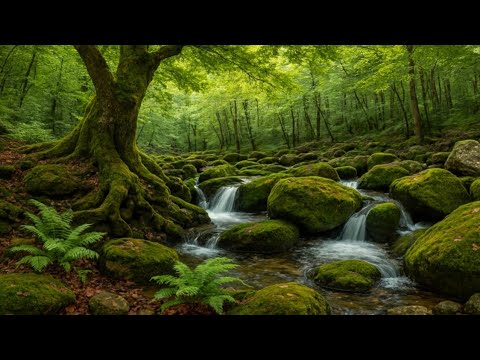 Morning Forest Ambience, Flowing Creek and Gentle Birdsong, Relaxing Nature ASMR