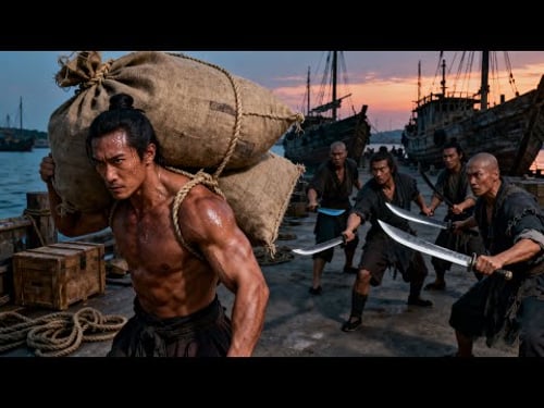 功夫電影!新來的碼頭工竟是深藏不露的功夫大師! 💥 #中国电视剧 #KungFu #Martial Arts Movies