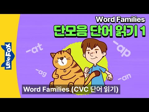 영어읽기 기초 #1 | 파닉스 동화 | Word Families | CVC words -at, -am, -an, -ad, -ap, -ag