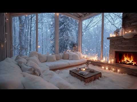 πΉπ₯Focus & Relax with Winter Piano Music | 5 Hours of Snowfall & Fire Sounds for Calm & Meditation