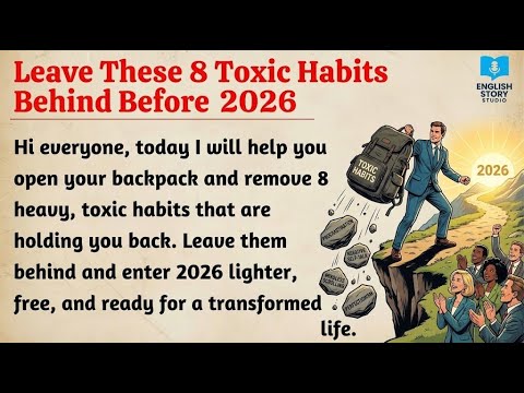 Don't Enter 2026 With These 8 Toxic Habits (You Will Regret It) | Learn English Through Story