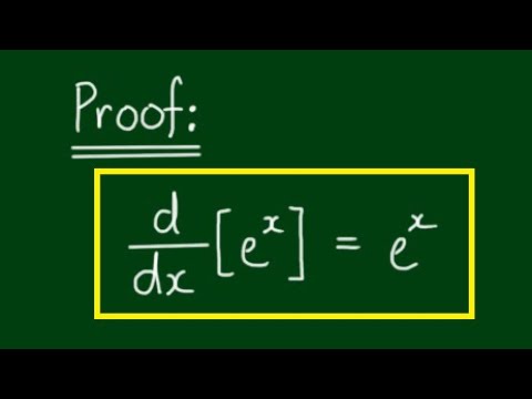 Proof: Derivative of e^x is e^x