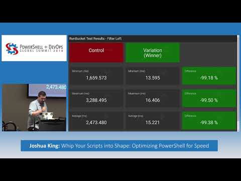 Whip Your Scripts into Shape: Optimizing PowerShell for Speed by Joshua King