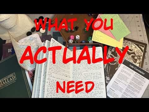 What You ACTUALLY Need to Start Solo TTRPG Play
