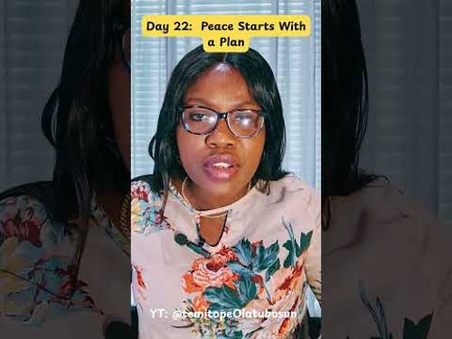 Peace Starts With a Plan(Day 22)#FinancialPeace#MoneyMindset #FinancialWellness#StressFreeFinances