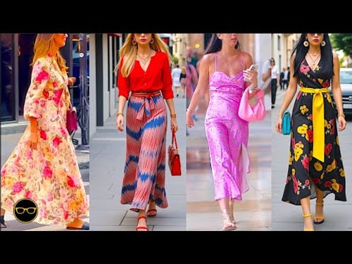Italians Street Fashion: Summer Dress Elegant and Effortless Style Creating a unique sense of style