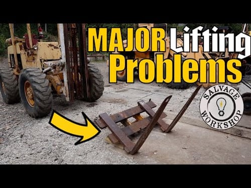 RARE Wheel Loader Forklift LIFTING Repairs ~ Clark Michigan 35AWS All-Terrian Forklift