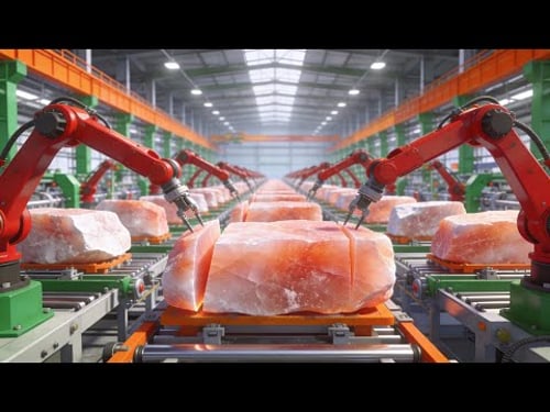 Inside the Pink Salt Factory – How Raw Rocks Become High-Value Seasonings | Full Process