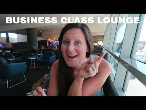 Qantas BUSINESS CLASS Lounge (+Sydney Harbor)