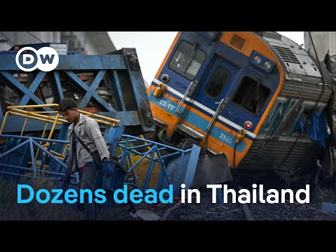 Safety questions after High-Speed Rail construction crane crushes train | DW News