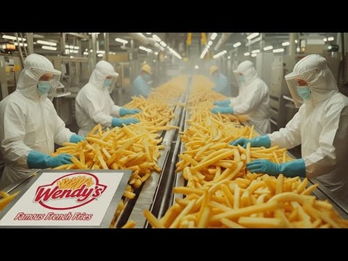 Inside the Factory: How Wendyโs Famous French Fries Are Made ๐ | Full Production Process