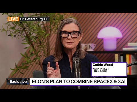 Musk Likely to Combine SpaceX and xAI, Cathie Wood Says