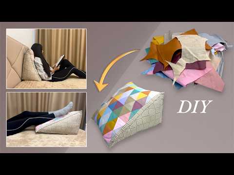 Multifunctional Triangle Pillow from Fabric Remnants - Patchwork