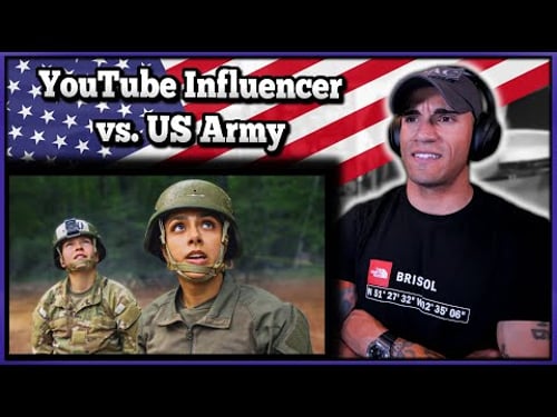 US Soldier reacts to Michelle Khare tries the Army