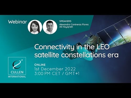 Connectivity in the LEO satellite constellations era - Webinar