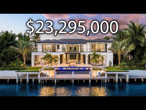Inside a $23,295,000 Florida MEGA MANSION FOR SALE with SPA, GYM, ELEVATOR & BAR in BOCA RATON, FL