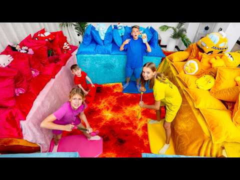 π²π LANTAI INI LAVA! KAMI MESTI MELARIKAN DIRI!