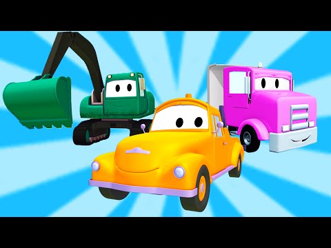 Эвакуатор Том и Автомобиль платформа и Экскаватор в Автомобильный Город 🚚