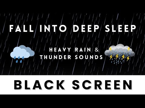 Ultimate Black Screen Thunderstorm Sleep Aid | 1 Hours Gentle Rain & Rumbling T for Insomnia |