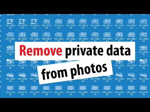 Remove private data from a photo using exiftool