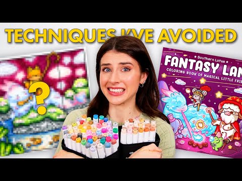 I Tried EVERY Coloring Technique I’ve Been AVOIDING... *Alcohol Marker Edition*