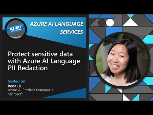 Protect sensitive data with Azure AI Language PII Redaction