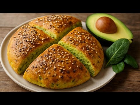 Healthy Avocado Bread in 5 minutes! Tastier than pizza! No flour!