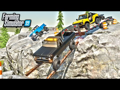 SKETCHY OFF-ROADING WITH LIFTED DIESEL TRUCKS! (MULTIPLAYER) | FARMING SIMULATOR 22