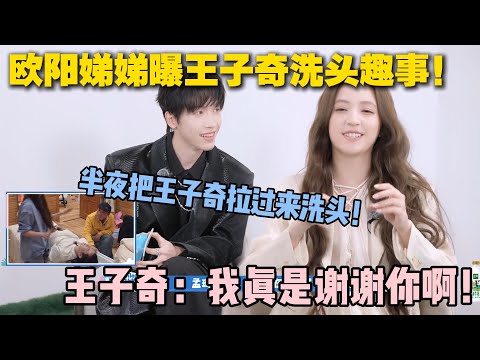 【五十公里桃花坞s5 】第4期加更:欧阳娣娣曝王子奇洗头趣事,笑翻众人!大半夜把王子奇拉过来洗头,笑不活了!#五十公里桃花坞s5 #仁科 #徐志胜 #孟子义 #李雪琴#综艺