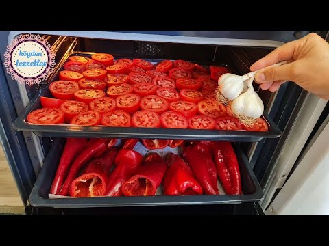 BU TARİFİ YAPMADAN KIŞA GİRMEYİN‼️BU YÖNTEMLE ARTIK KIŞIN DOMATES VE KAPYA BİBERE PARA VERMİYORUM😮