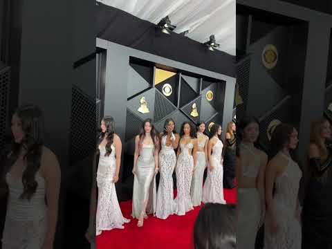 KATSEYE stunned on the 2026 #GRAMYs red carpet✨