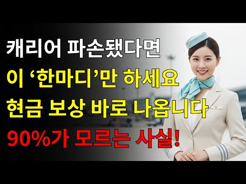 승무원 10년 노하우: 캐리어 파손 시 이 ‘3글자’만 말하면 현금 보상 나옵니다!