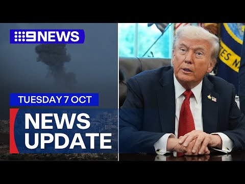 Talks between Israel and Palestine begin; Trump's troop threat | 9 News Australia